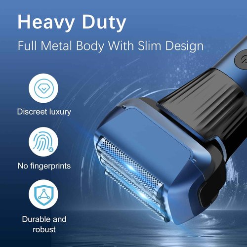 Electric Razor for Men, 2-Speed 5-Blade Electric Shavers for Men Face Cordless Rechargeable, Mens Foil Shaver Shaving Machine Wet Dry Men's Travel Razors for Man Close Shaving Face as Gift
