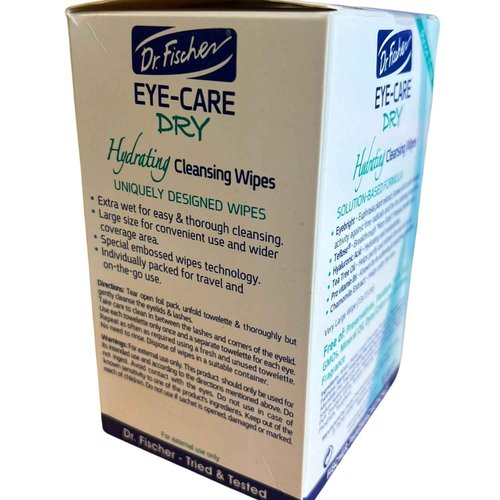Dr. Fischer Tea Tree Eyelid Wipes - Gentle Eye Wipes for Everyday Eye Cleansing and Hypoallergenic Makeup Remover (6 packs of 30 wipes each).