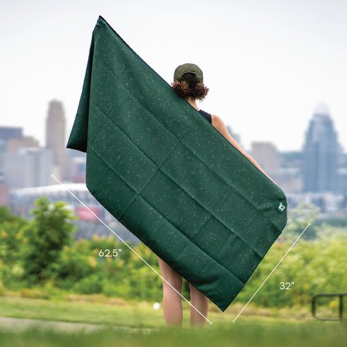 Sprints Athletic Running Towel, Full-Sized, Car Seat Cover - Performance Microfiber… (Green Splat)