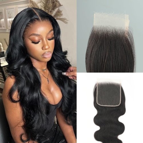 6x6 Real HD Lace Closure Body Wave Ultra-Thin Invisible Lace 12A Brazilian Virgin Remy Human Hair Frontal Closure Pre-Plucked with Baby Hair