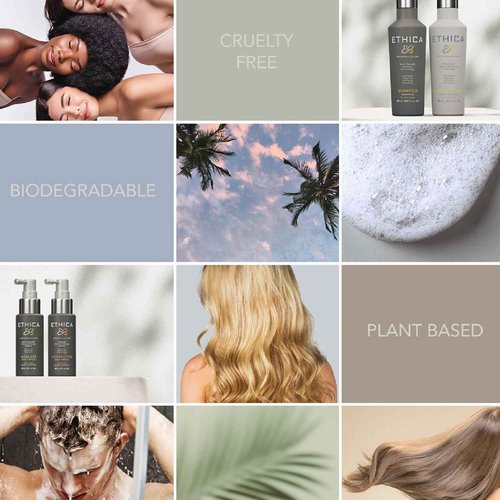 Ethica Beauty Sulfate-Free Salon-Grade Anti-Aging Moisturizing Shampoo, Hypoallergenic Scalp & Hair Growth Formula, For All Hair Types - Paraben Free, Gluten Free, Fragrance Free, 16.9 oz