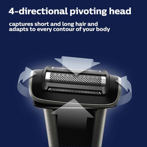 Philips Norelco Exclusive Bodygroom Series 7000 Showerproof Body & Manscaping Trimmer & Shaver, BG7040/42 + Philips Norelco Nose Trimmer 5000 for Nose, Ears, Eyebrows Trimming Kit, NT5600/42