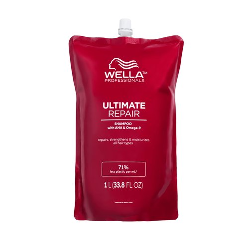 Wella Professionals ULTIMATE REPAIR Shampoo for Damaged Hair | Replenishes and Repairs | 1L Refill Pouch
