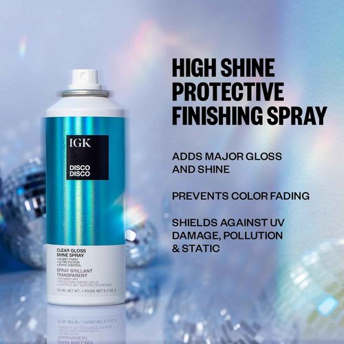 IGK Glass Hair Duo | Good Behavior Spirulina Smoothing Spray + Disco Disco Clear Gloss Shine Spray | Keratin Like Treatment + Glossy Finish | 5.6 oz + 5.3 oz