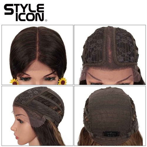 Style Icon 41" Lace Front Wigs Super Long Wavy Wig Middle Part Lace Wigs 130% Density Synthetic Wigs(41", TT6/30W)