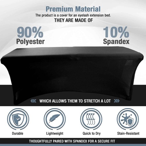 XOLLOZ | Head Pillow + Leg Pillow + Lash Bed Cover | Curved Memory Foam Lash Bed Pillow with Neck and Back Support | Bolster Pillow for Leg and Knee Support | Spa Bed Cover for Lash Extension Bed