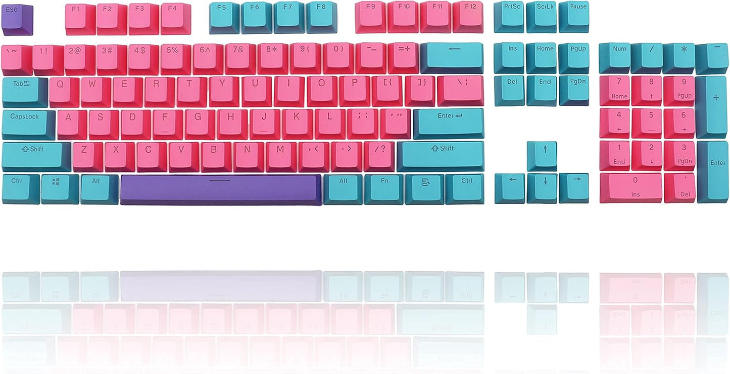 129 Keys PBT Keycaps Dye-Sublimation Keycap XDA Profile Custom Keycaps Anime Keycap Set for 60% 75% 100% MX Switches Mechanical Gaming Keyboard(Peach Cat)