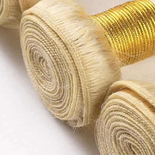 Habiliana Bundles Human Hair 20 22 24 Inch Straight Blonde 613 Human Hair Bundles 11A Unprocessed Brazilian Virgin Quick Weave Hair Extensions for Black Women