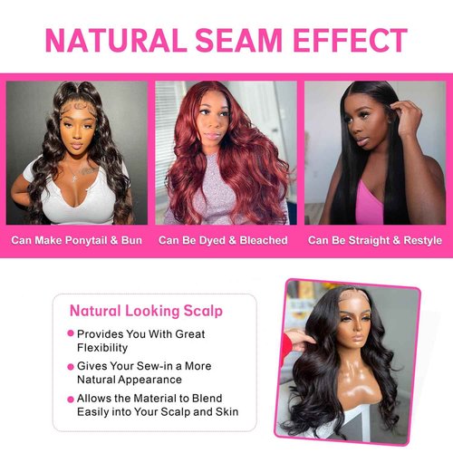 ALSZIQIHR 22 Inch Body Wave Lace Front Wigs Human Hair Pre Plucked with Baby Hair 180 Density Glueless Wigs for Women 13x6 HD Transparent Lace Front Wigs with Natural Hairline