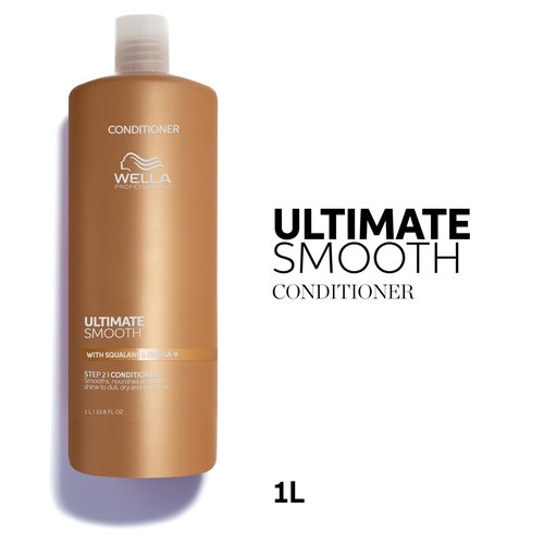Wella Professionals ULTIMATE SMOOTH Conditioner | Treatment for Dry & Frizzy Hair | With Squalane & Omega 9 | 33.8 Fl Oz