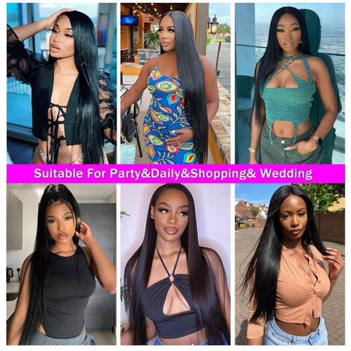 Panse Hair Lace Front Wigs Human Hair Straight 13x4 HD Transparent Lace Frontal Human Hair Wigs Pre Plucked with Baby Hair 180% Density (22inch)