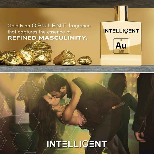 Intelligent Gold Eau de Parfum | Cologne for Men | Rich, Charismatic, Perfection | 3.4 Fl Oz (100 mL)