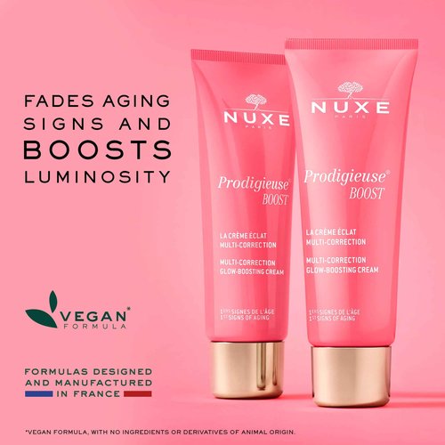 Nuxe Prodigieuse Boost Multi-Correction Glow-Boosting Cream with Hyaluronic Acid, Reduces Signs of Aging, 1.35 Fl Oz