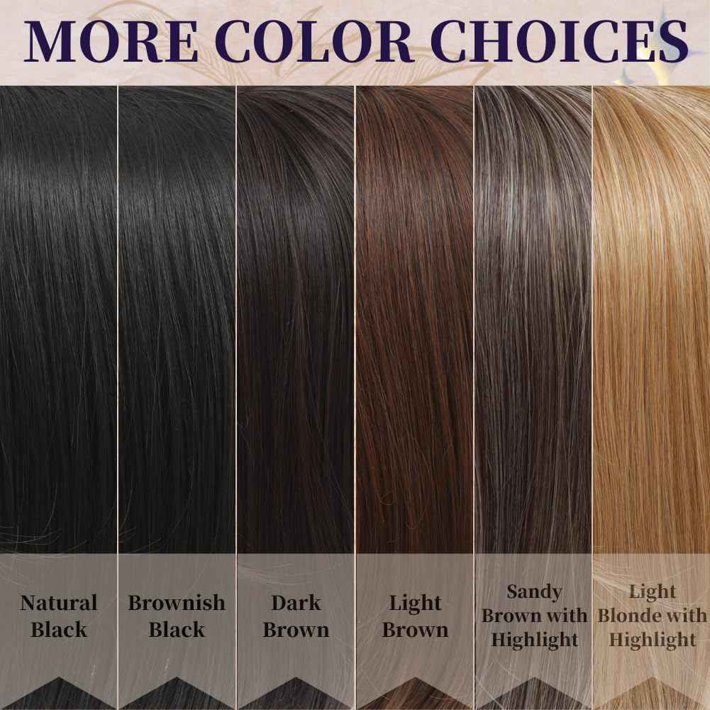 Mekylio Hair Toppers for Women Large Base Toppers Hair Pieces for Women with Thinning Hair Clip Ins Fake Bangs Perfect Solution for Thinning-hair and Stylish Upgrade 15 Inch