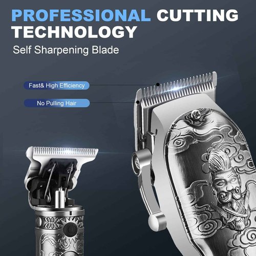 Suttik Hair Clippers for Men Beard Trimmer Nose Hair Trimmer Set, Professional Cordless Barber Clippers for Hair Cutting Grooming Kit, Rechargeable, LCD Display