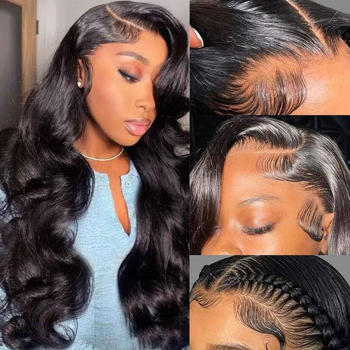 HANGFIRST 20 Inch 13x6 Body Wave Lace Front Wigs Human Hair Pre Plucked 180% Density HD Transparent Lace Frontal wig For Women Body Wave Wigs With Baby Hair