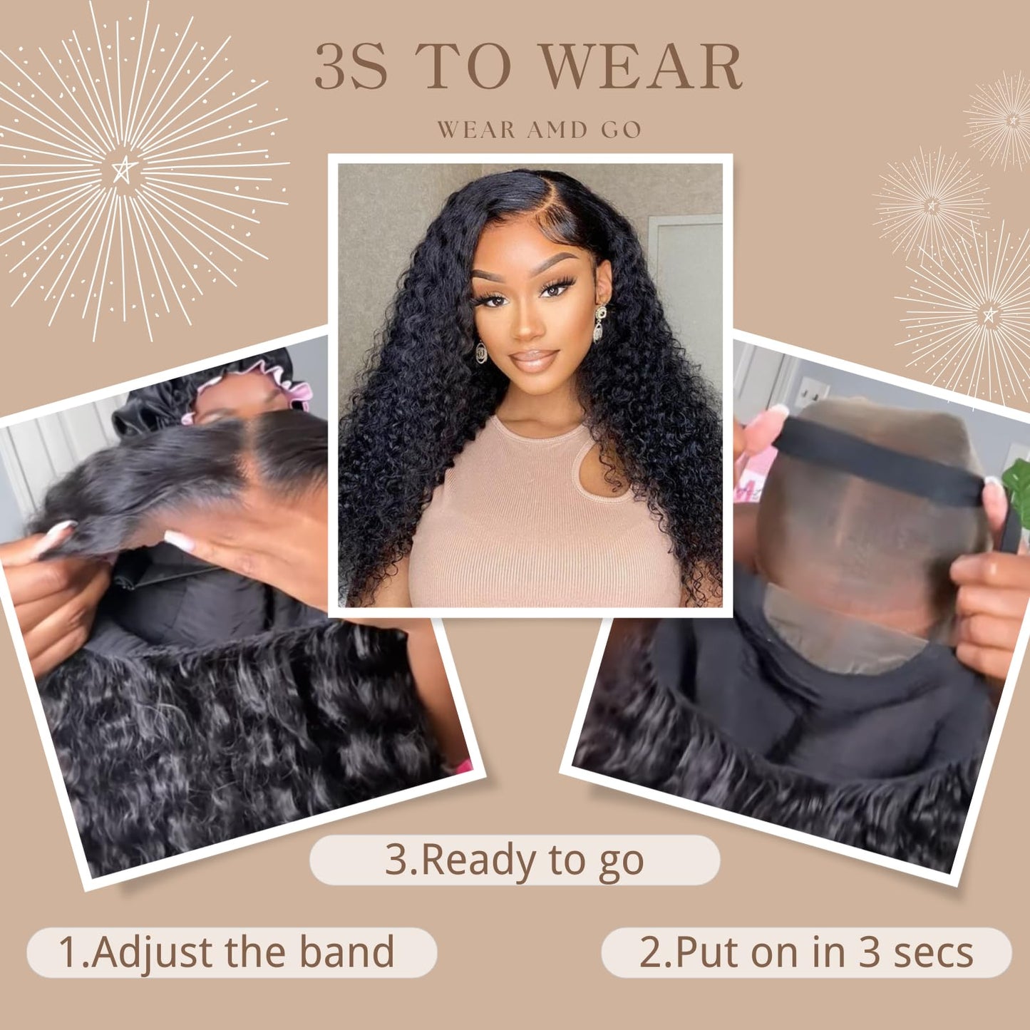24 Inch Glueless Wigs Human Hair Pre Plucked Pre Cut 5x5 HD Lace Closure Wigs Human Hair Closure Wigs Human Hair 180% Density Deep Wave Lace Front Wigs Human Hair Natural Color