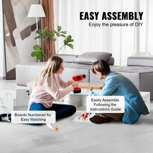 VEVOR Wall Mount Styling Station, Hair Barber Table with 5 Hair Dryer Holders, 2 Drawers(One Lockable), Beauty Salon Equipment for SPA, Barber Shop, Home & Bathroom, Marble White