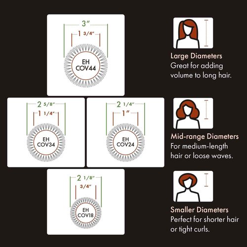 Olivia Garden EcoHair Combo Vent Round Bamboo Hair Brush EH-BOX01