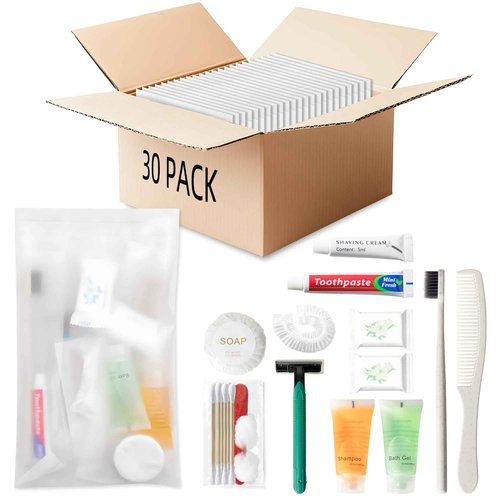 Hygiene Kit Bulk, Individually Packed, The Convenience Kit Bulk Is Fully Equipped And Clean And Hygienic, Convenience Kits Suitable For Hotel, Home, Camping, Travel (30 Sets)