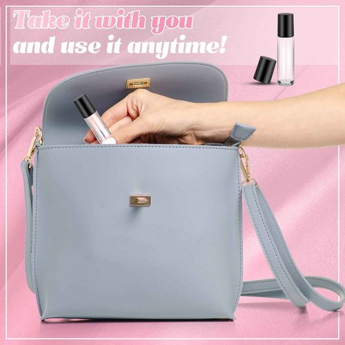 Sumind Essential Oil Roller Bottles - 250 Pcs, 10 ml Glass, Stainless Steel Roller Balls, Leakproof, Funnel Included(Clear)