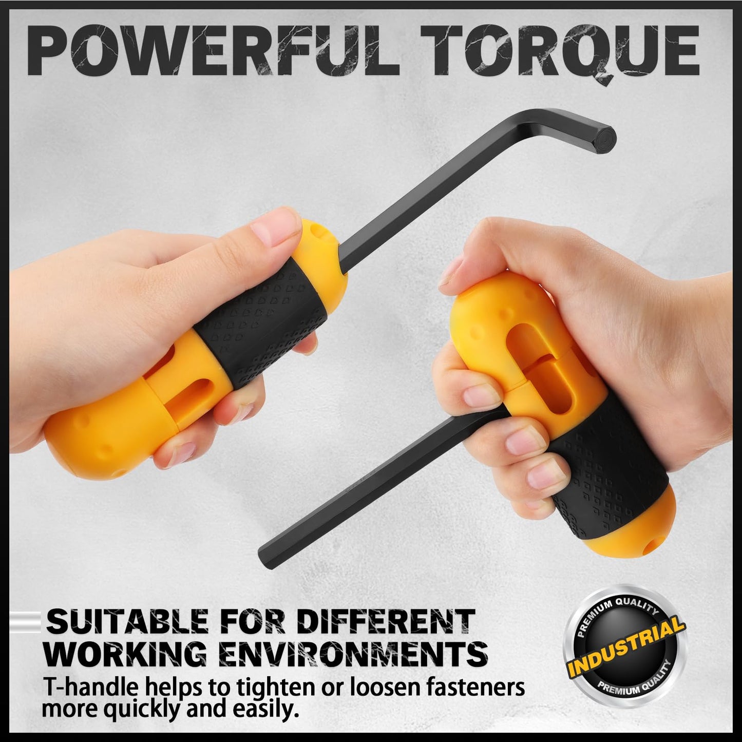 31-Piece Hex Key Set - Allen Wrench Set, SAE and Metric Allen Keys MM(0.7mm-10mm) SAE(0.028"-3/8) Heat-Treated, Torque Handle, High Leverage, Long & Short Keys, Easy Organization