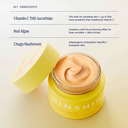 Kinship Supermello Gel Cream Moisturizer + Brightwave Vitamin C Eye Cream Bundle | Lightweight Hyaluronic Acid Face Lotion | Energizing + Brightening Reduce Dark Circles & Puffiness | All Skin Types
