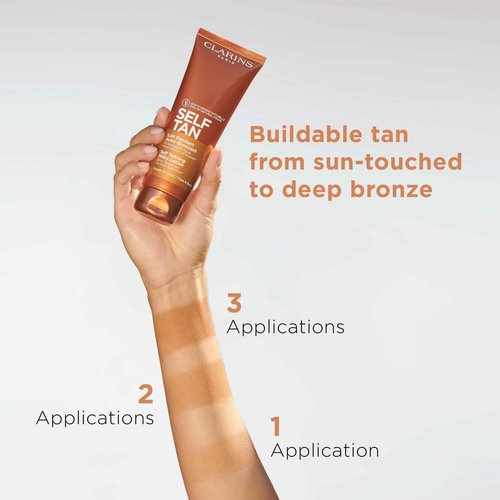 Clarins Self Tanning Milky Lotion and Exfoliating Body Scrub for Smooth Skin Bundle | Self Tanner for Face and Body | Buildable Tan | Softening and Smoothing Body Scrub | All Skin Types