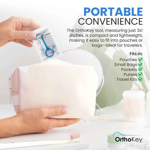 OrthoKey Clear Aligner Removal Tool - Unleash Precision: Grabber Remover for Braces & Retainers | Elevate Dental Care with Ortho Tools for Orthodontic Care | Small Blue, 30-Pack.