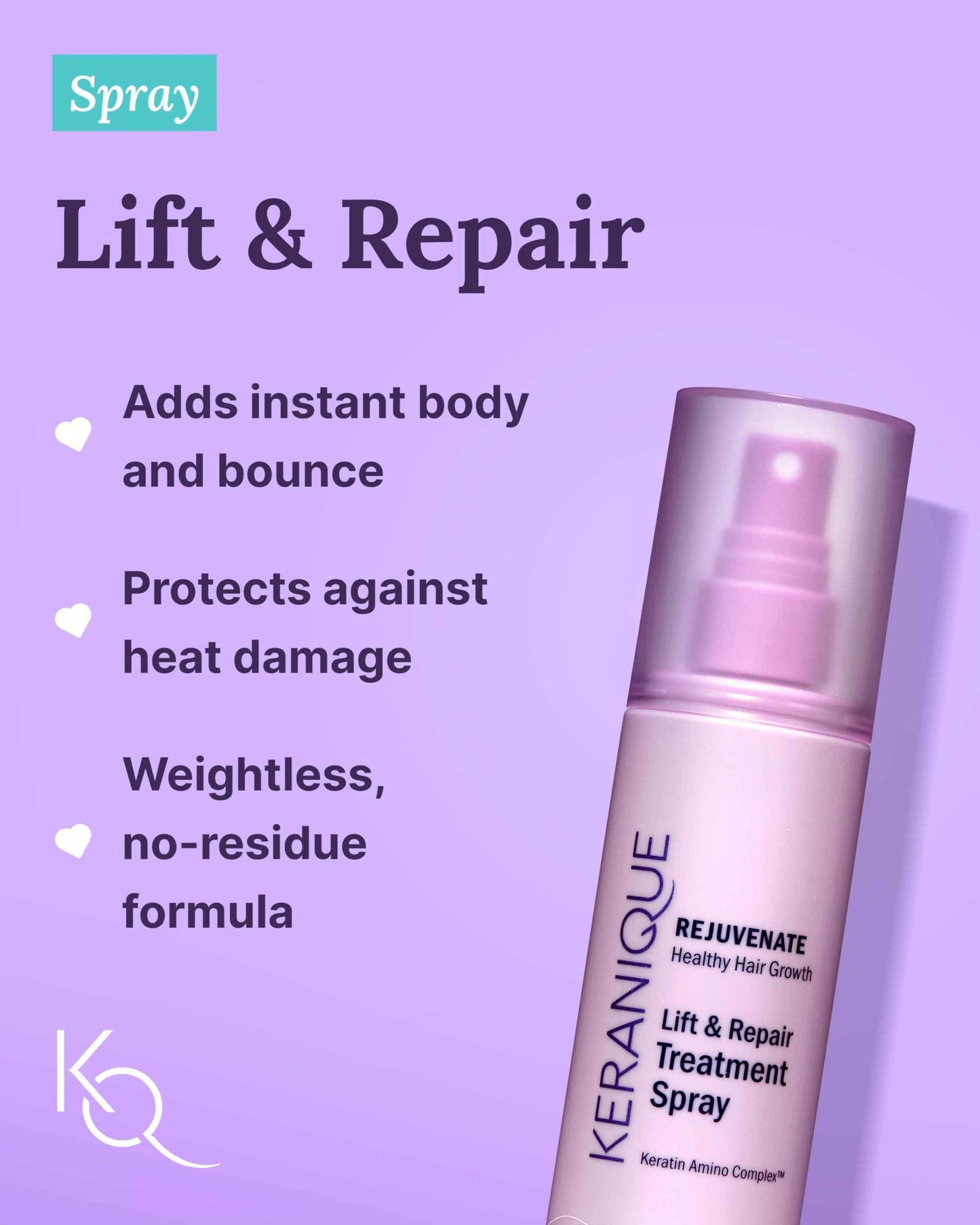 Keranique Hair Growth Products Set - 2% Minoxidil Keranique Hair Regrowth Treatment for Women - Deep Hydrating Shampoo and Conditioner - Hair Thickening & Volumizing Spray - Hair Loss Treatment System