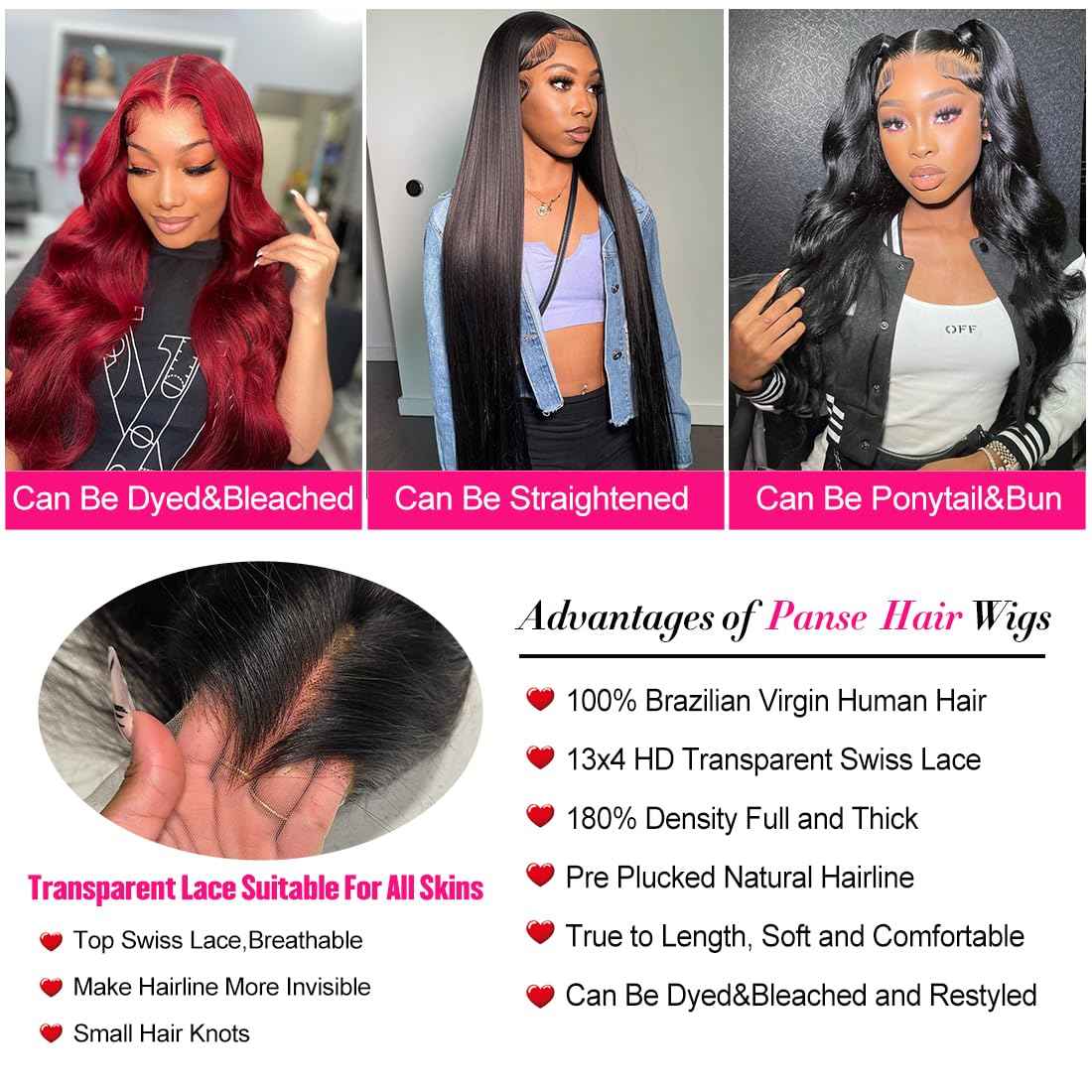 28 Inch Full Lace Front Wigs Human Hair Body Wave HD Lace Frontal Wig 180% Density Glueless Human Hair Wigs for Black Women 13x4 Lace Front Wigs Human Hair Pre Plucked Body Wave Wig Human Hair