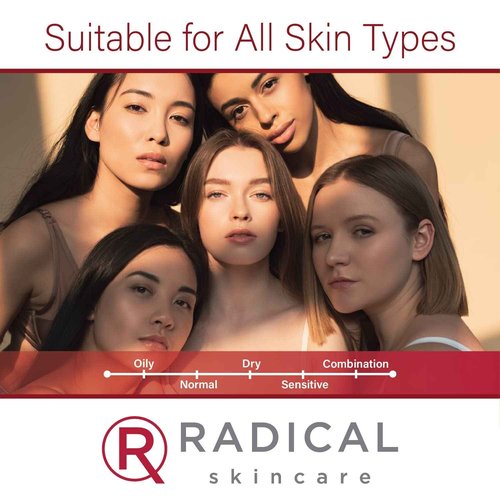 Radical Skincare Express Delivery Facial Enzyme Peel Mask Cleanser Exfoliator - Reveal Smooth, Supple, Polished Skin In Minutes | Paraben & Cruelty Free | Clinically Proven Results (1.7 oz)