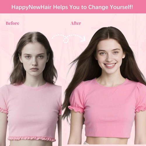 HappyNewHair Hair Toppers for Women Real Human Hair, Chocolate Brown 6x7inch Large Base 12inch Hair Pieces for Women with Thinning 55g 360°Cover Clip In Extensions Topper Add Volume (#4Toppers-12inch)