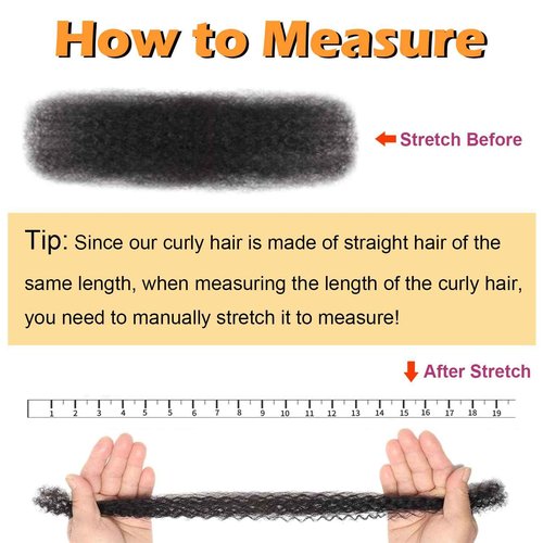 Afro Kinkys Bulk Human Hair 20Inch 60g/pack 100% Natural Black Human Hair For Making Micro Locs, Twists, Braids, Dreadlocks Extensions, Locs Repair, Crochet Braiding Hair