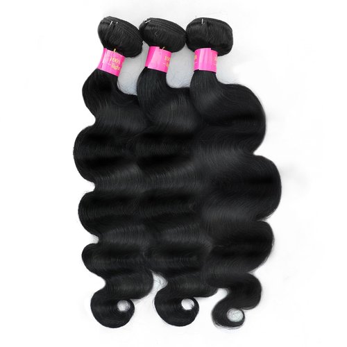 12A Brazilian Body Wave Human Hair 3 Bundles 18 20 22 Inch 100% Unprocessed Brazilian Virgin Human Hair Weave Bundles Body Wave Hair Extensions Natural Color