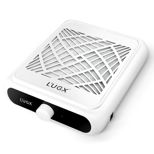 L'UGX Professional Nail Dust Collector, 6200RPM Nail Vacuum Dust Collector Nail Tech Fan Extractor Powerful Suction Machine for Acrylic Nail Polishing, Perfect for Home Salon Use