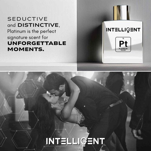 Intelligent Platinum Eau de Parfum | Cologne for Men | Sweet, Seductive, Striking | 3.4 Fl Oz (100 mL)