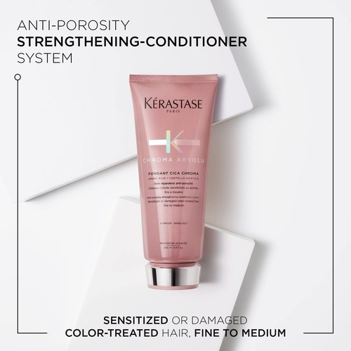 Kerastase Chroma Absolu Chroma Shampoo & Conditioner Set For Sensitized or Damaged Color-Treated Hair - Protects and Hydrates With Glycerin and Hyaluronic Acid