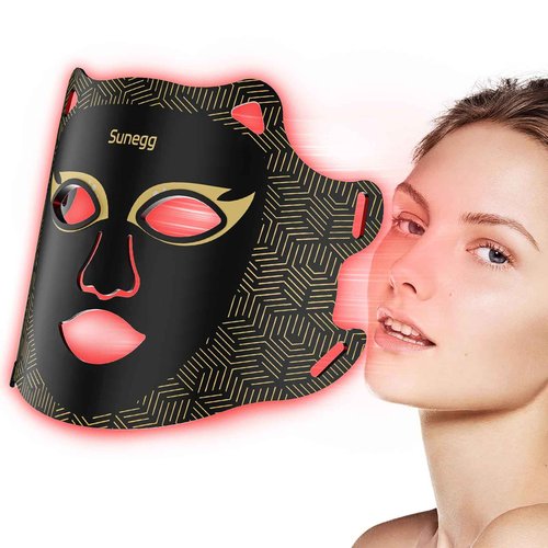 Sunegg Red Light Therapy for Face,LED Face Mask Light Therapy,Portable red Light Therapy mask for Home and Travel Skin Care
