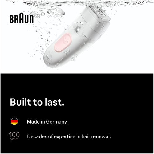 Braun Epilator Silk-épil 5, Hair Removal Device, Women Shaver & Trimmer, Wet and Dry, Includes Skin Contact Cap, SE5-011, Grey