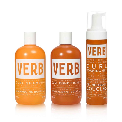 Verb Curl Shampoo & Conditioner Duo, 12 oz + VERB Curl Foaming Gel – Frizz Control Mousse for Curl Definition 6.7 fl oz Bundle