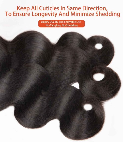 MLIP Raw Bundles Human Hair Body Wave, No Tangle Shedding, Keep Texture Silky Soft After Multiple Washes, 15A Raw Indian Hair Bundles 14 Inches, Triple Lifespan 3X