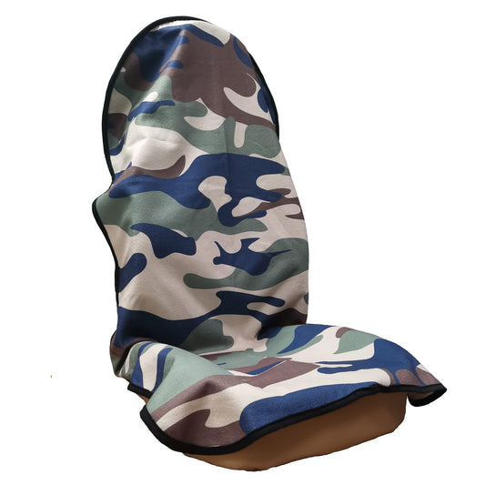 LoyaGour Car Seat Cover Protector Front Seats,for Gym Workout,Running,Swimming,Beach and Hiking,Waterproof Sweat Towel Bucket Seat Covers for Cars SUV Trucks (Camouflage, 1Pcs)