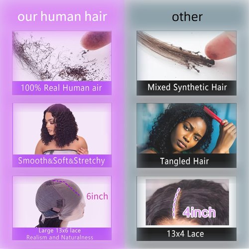 8 Inch Chocolate Brown Deep Wave Lace Front Wigs Human Hair 200 Density Glueless Bob Wig Human Hair Pre Plucked Pre Cut 4# Colored Wig 13x6 Hd Lace Front Wigs