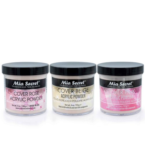 Mia Secret Cover Powder 3 Pc Set - Pink/Beige/Rose 4 oz