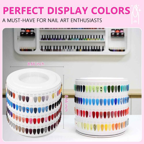 I·B·N G Nail Polish Display Book 200 Colors, Professional Nail Color Display Show Nails Sample Book (CS200)