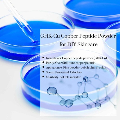 Skin Perfection GHK-Cu Copper Peptide Powder – DIY Copper Peptides Serum Ingredient with GHK for Fuller Hair & Smoother-Looking Skin - 99.7%+ Pure Cosmetic-Grade GHK-Cu Beauty Booster