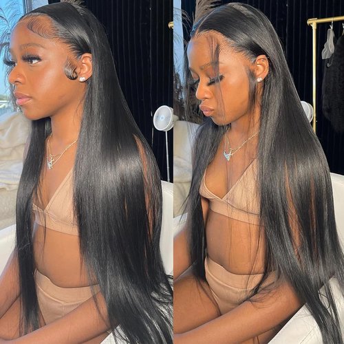 Profairsor 13x6 Lace Front Wigs Human Hair Straight 180% Density Glueless Human Hair Wigs for Black Women 13x6 Straight Lace Front Wigs Pre Plucked Lace Wigs 26 Inch
