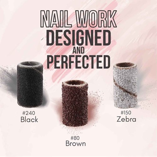 Makartt Nail Drill Handpiece for Up200 Machine Bundle With #80#150#240 Grits Nail Drill Bits Sanding Bands