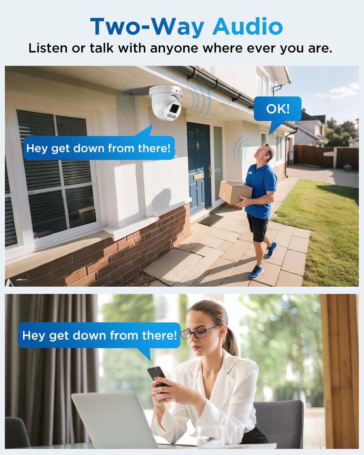 4COVR 16 Channel PoE PTZ Security Camera System 4K, 12X 5MP IP PTZ Camera Two Way Audio, 280ｰ Pan 90ｰ Tilt 5X Optical Zoom, Smart Color Night Vision, Human Vehicle Detection, NVR 4TB HDD, LY5XCP8M1612